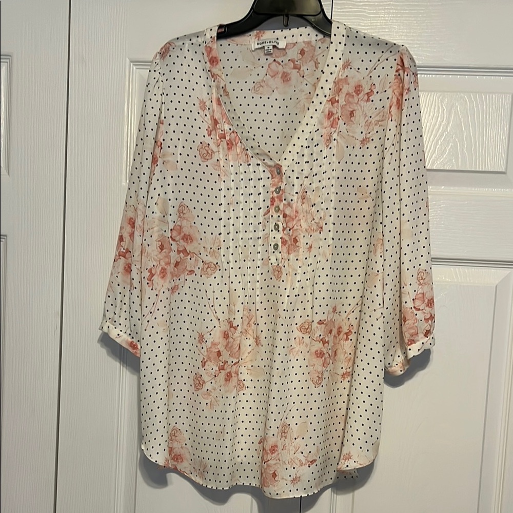Floral Polka Dot Women's Top